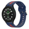 For Samsung Galaxy watch 5 Pro Golf Edition Two-Color Silicone Watch Band(Midnight Blue+Red)