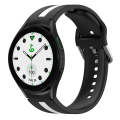 For Samsung Galaxy watch 5 Golf Edition Two-Color Silicone Watch Band(Black+White)