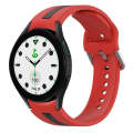 For Samsung Galaxy watch 5 Golf Edition Two-Color Silicone Watch Band(Red+Black)