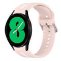 For Samsung Galaxy Watch 4 44mm Two-Color Silicone Watch Band(Pink+White)