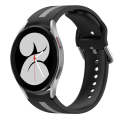 For Samsung Galaxy Watch 4 40mm Two-Color Silicone Watch Band(Black+Gray)