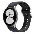 For Samsung Galaxy Watch 4 40mm Two-Color Silicone Watch Band(Black+Blue)