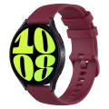 For Samsung Galaxy Watch 6 44mm 20mm Checkered Silicone Watch Band(Wine Red)