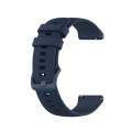For Samsung Galaxy Watch 6 40mm 20mm Checkered Silicone Watch Band(Navy Blue)