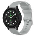 For Samsung Galaxy watch 5 Pro Golf Edition 20mm Checkered Silicone Watch Band(Grey)