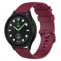 For Samsung Galaxy watch 5 Pro Golf Edition 20mm Checkered Silicone Watch Band(Wine Red)