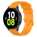 For Samsung Galaxy Watch 5  44mm 20mm Checkered Silicone Watch Band(Yellow)