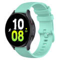 For Samsung Galaxy Watch 5  44mm 20mm Checkered Silicone Watch Band(Teal)