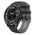 For Samsung Galaxy Watch 6 Classic 47mm 20mm Two-color Silicone Watch Band(Black + Gray)