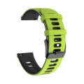 For Samsung Galaxy Watch 6 40mm 20mm Two-color Silicone Watch Band(Lime + Black)