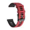 For Samsung Galaxy watch 5 Pro Golf Edition 20mm Two-color Silicone Watch Band(Red + Black)