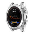 For Garmin Fenix 7S Pro Half Package Electroplated TPU Watch Protective Case(Sliver)
