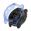 For Garmin Fenix 7X Pro Half-Package TPU Watch Protective Case(Transparent Blue)