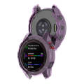 For Garmin Fenix 7X Pro Half-Package TPU Watch Protective Case(Transparent Purple)