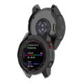 For Garmin Epix Pro 47mm Half-Package TPU Watch Protective Case(Transparent Black)