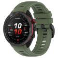 For Garmin Approach S70 47mm 22mm Sports Silicone Watch Band(Dark Green)