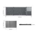 B066T Tri-fold Wireless Bluetooth Keyboard Compatible Multi-system Cell Phone Tablet Keyboard