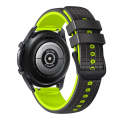 For Garmin Forerunner 255 22mm Mesh Two Color Silicone Watch Band(Black Lime)