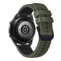 For Garmin Forerunner 255 Music 22mm Mesh Two Color Silicone Watch Band(Army Green Black)