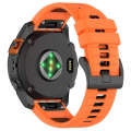 For Garmin Fenix 7X Sports Two-Color Quick Release Silicone Watch Band(Orange+Black)