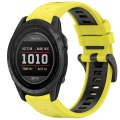 For Garmin Tactix 7 Sports Two-Color Quick Release Silicone Watch Band(Yellow+Black)
