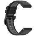 For Garmin Fenix 6X GPS Sports Two-Color Quick Release Silicone Watch Band(Black+Gray)