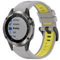 For Garmin Fenix 5X Sapphire / GPS / Plus Sports Two-Color Quick Release Silicone Watch Band(Gray...