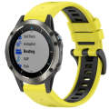 For Garmin Fenix 5X Sapphire / GPS / Plus Sports Two-Color Quick Release Silicone Watch Band(Yell...