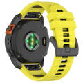 For Garmin Fenix 5X Sapphire / GPS / Plus Sports Two-Color Quick Release Silicone Watch Band(Yell...