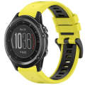 For Garmin Fenix 3 / Fenix 3 HR / Sapphire Sports Two-Color Quick Release Silicone Watch Band(Yel...