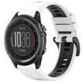 For Garmin Fenix 3 / Fenix 3 HR / Sapphire Sports Two-Color Quick Release Silicone Watch Band(Whi...