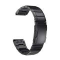 For Garmin Instinct Crossover 22mm Titanium Alloy Quick Release Watch Band(Black)