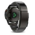For Garmin  Instinct 2 Solar 22mm Titanium Alloy Quick Release Watch Band(Black)