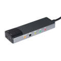 HY-601 6 in 1 USB Multi-Functional Sound Card USB + Audio 3.5 + 7.1CH / OPTICAL(Grey)