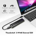 Wavlink UTE02 Thunderbolt 3 NVME M.2 Solid State Leather Metal SSD External Hard Drive Box