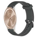For GarminMove Trend 20mm Diamond Textured Silicone Watch Band(Dark Grey)