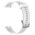 For Garmin Approach S40 20mm Diamond Textured Silicone Watch Band(White)
