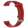 For Garmin VivoMove Style 20mm Diamond Textured Silicone Watch Band(Red)