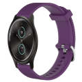 For Garmin VivoMove Style 20mm Diamond Textured Silicone Watch Band(Purple)