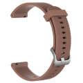 For Garmin VivoMove Style 20mm Diamond Textured Silicone Watch Band(Brown)