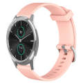 For Garmin VivoMove Luxe 20mm Diamond Textured Silicone Watch Band(Pink)