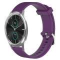 For Garmin VivoMove Luxe 20mm Diamond Textured Silicone Watch Band(Purple)