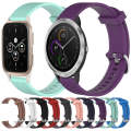 For Garmin VivoMove Luxe 20mm Diamond Textured Silicone Watch Band(Purple)