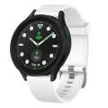 For Samsung Galaxy watch 5 Golf Edition 20mm Diamond Textured Silicone Watch Band(White)