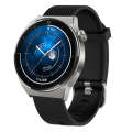 For Huawei Watch GT3 Pro 43mm 20mm Diamond Textured Silicone Watch Band(Black)