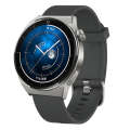 For Huawei Watch GT3 Pro 43mm 20mm Diamond Textured Silicone Watch Band(Dark Grey)