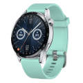 For Huawei Watch GT3 42mm 20mm Diamond Textured Silicone Watch Band(Teal)