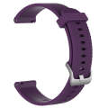 For Garmin Active S 18mm Diamond Textured Silicone Watch Band(Purple)