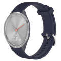 For Garmin Vivomove 3S 18mm Diamond Textured Silicone Watch Band(Midnight Blue)