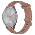For Garmin Vivomove 3S 18mm Diamond Textured Silicone Watch Band(Brown)